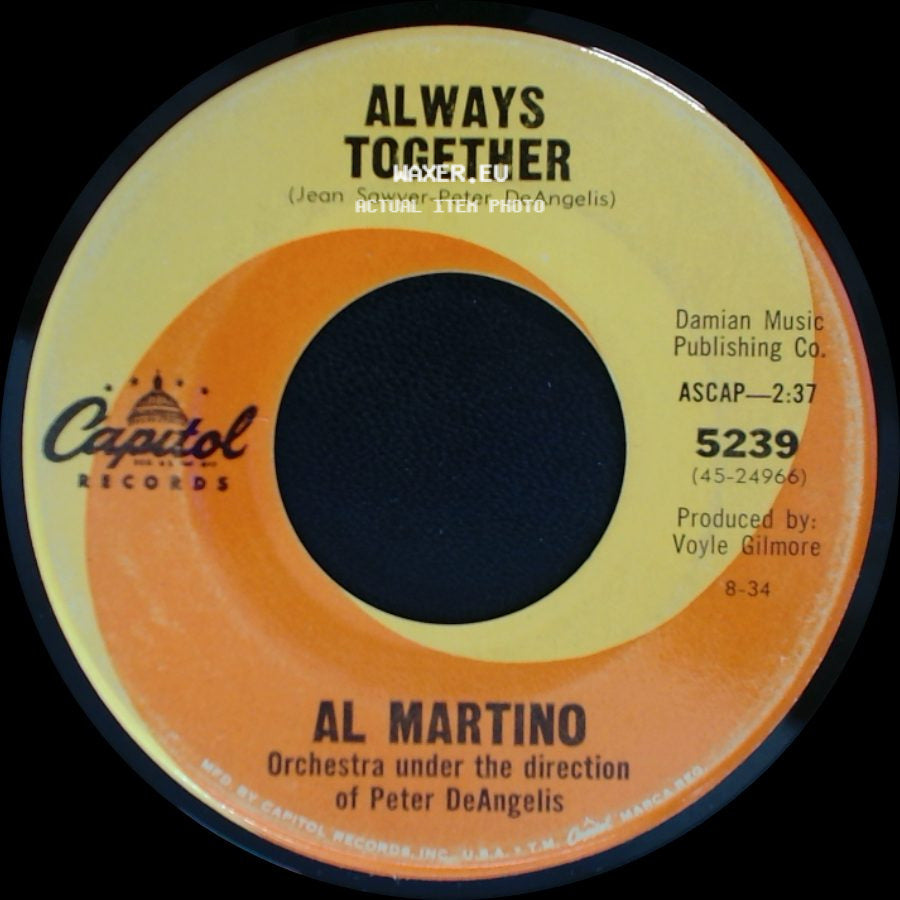 Al Martino - Always Together / Thank You For Loving Me side A