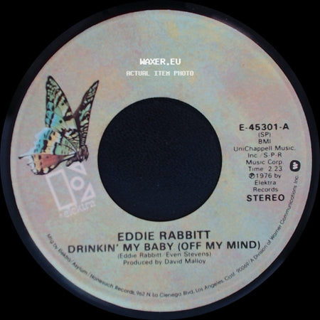 Eddie Rabbitt - When I Was Young / Drinkin' My Baby (Off My Mind) side B