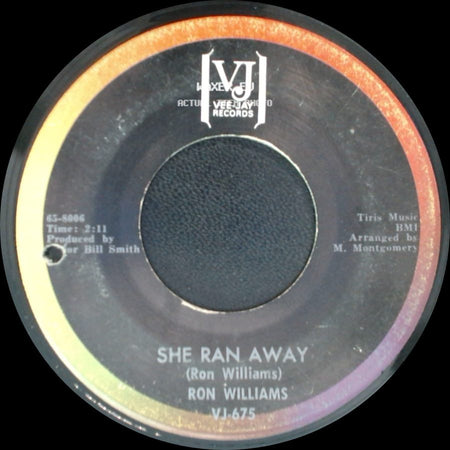 Ron Williams - Angel Girl / She Ran Away side B