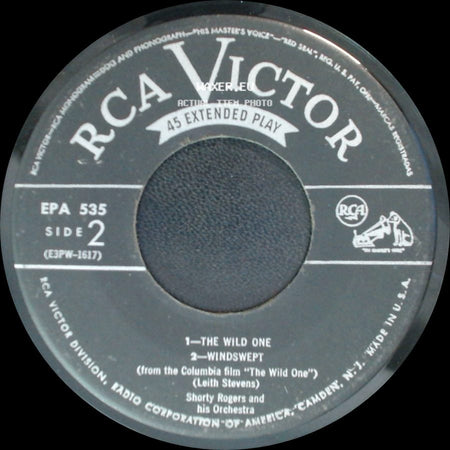Shorty Rogers And His Orchestra Featuring Bill Perkins / Shorty Rogers And His Orchestra - Blues For Brando / Chino / The Wild One / Windswept side B