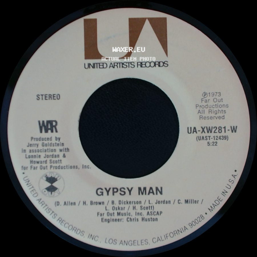 War - Gypsy Man / Deliver The Word side A