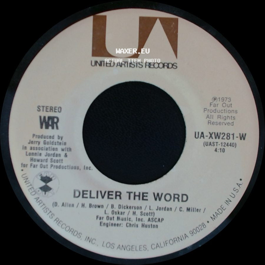 War - Gypsy Man / Deliver The Word side B