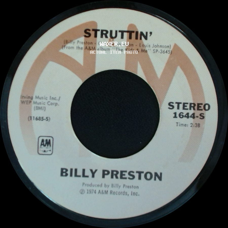 Billy Preston - You Are So Beautiful / Struttin' side B
