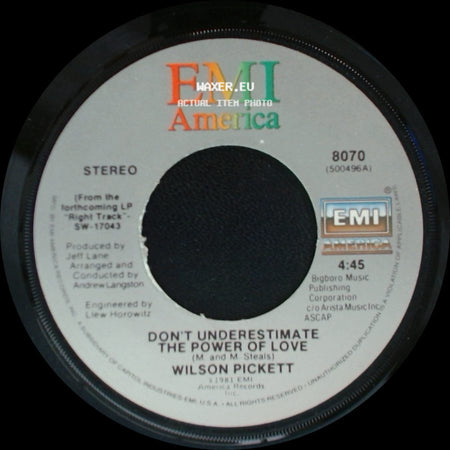 Wilson Pickett - Ain't Gonna Give You No More / Don't Underestimate The Power Of Love side B