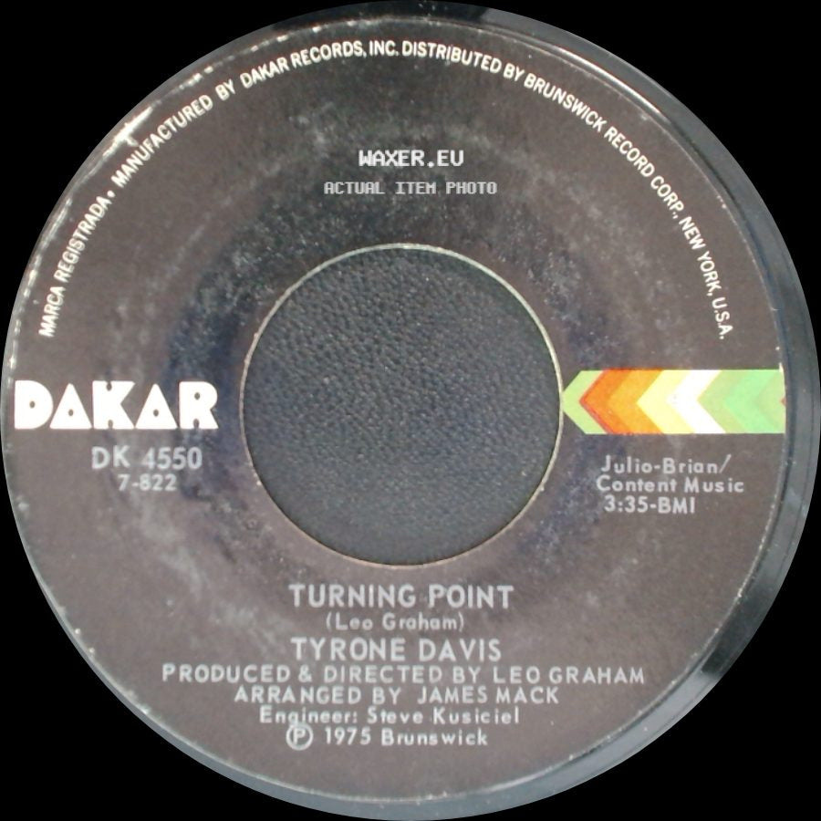Tyrone Davis - Don't Let It Be Too Late / Turning Point side B