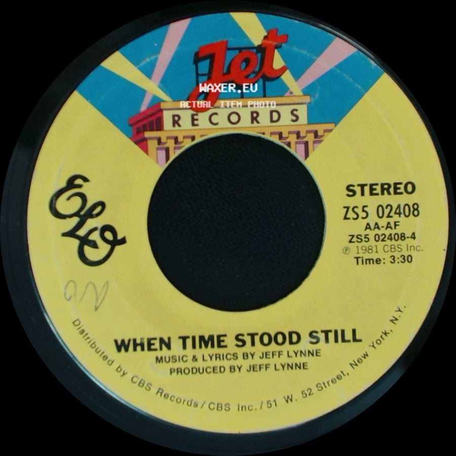Elo - Hold On Tight / When Time Stood Still side B