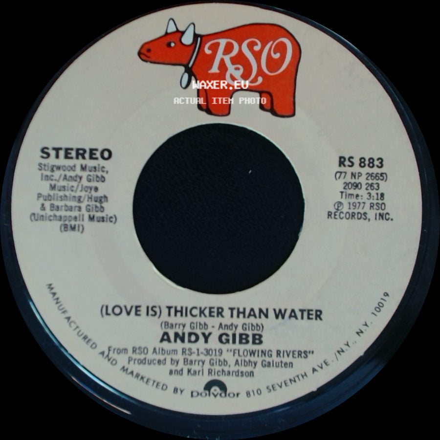 Andy Gibb - (Love Is) Thicker Than Water / Words And Music side A