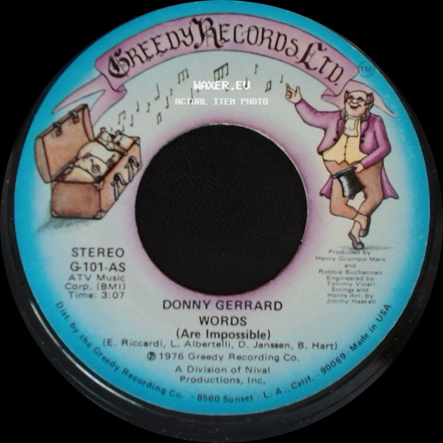 Donny Gerrard - Stand Up / Words (Are Impossible) side B