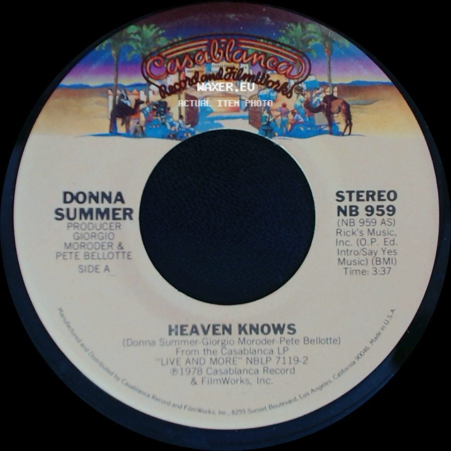 Donna Summer - Heaven Knows / Only One Man side A