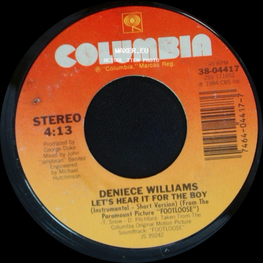 Deniece Williams - Let's Hear It For The Boy / Let's Hear It For The Boy side B