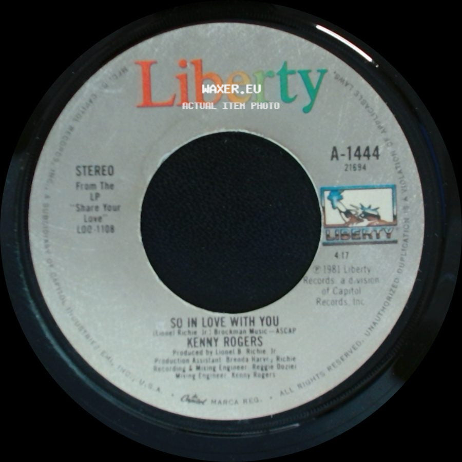 Kenny Rogers - So In Love With You / Through The Years side A