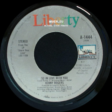 Kenny Rogers - So In Love With You / Through The Years side A
