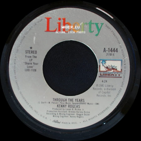 Kenny Rogers - So In Love With You / Through The Years side B