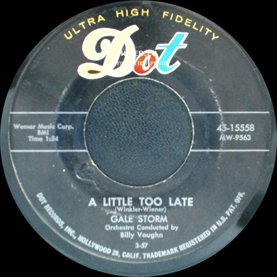 Gale Storm - A Little Too Late / Dark Moon side A