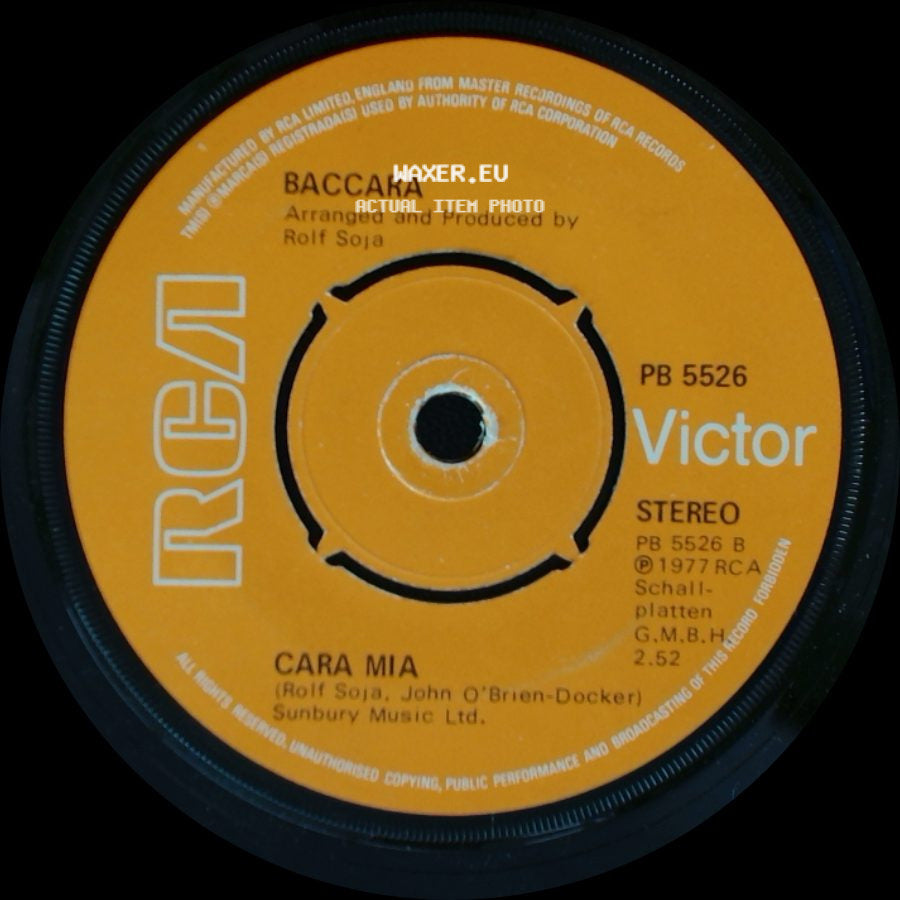 Baccara - Cara Mia / Yes Sir, I Can Boogie side A
