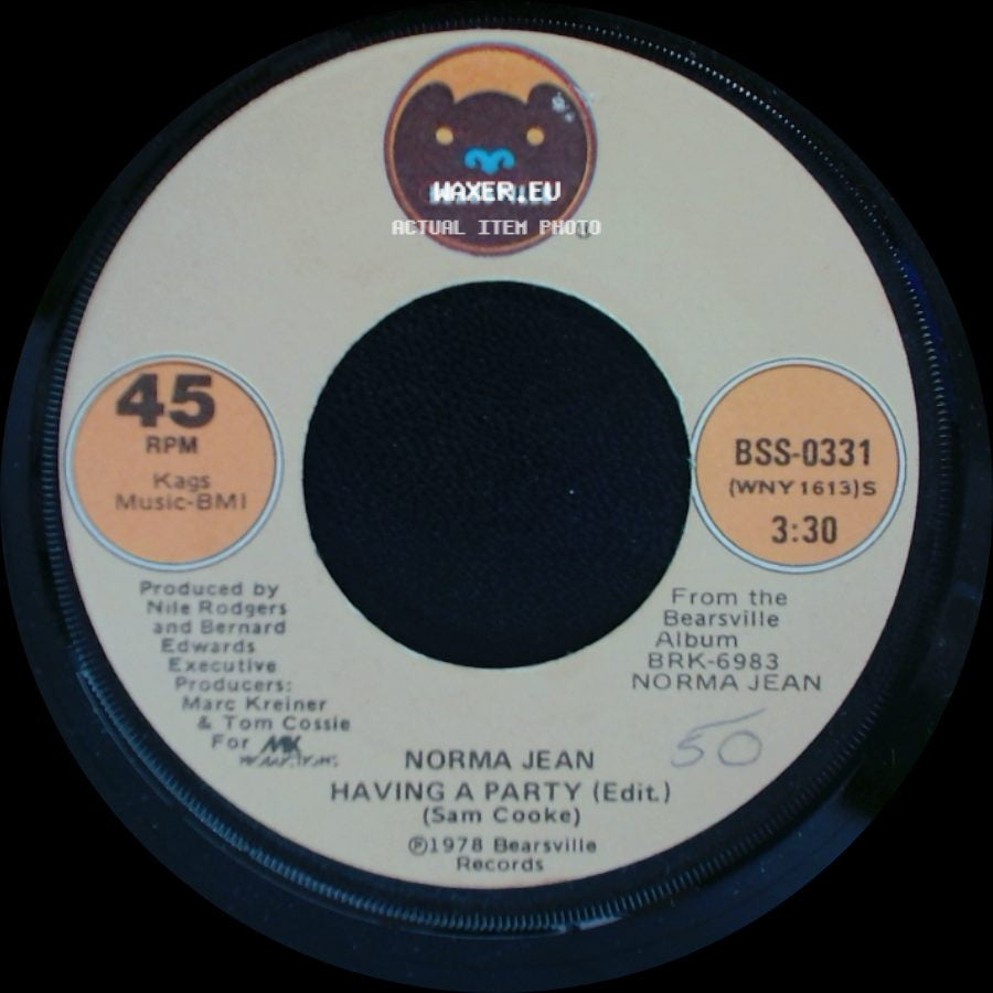 Norma Jean - Having A Party (Edit.) / So I Get Hurt Again side A