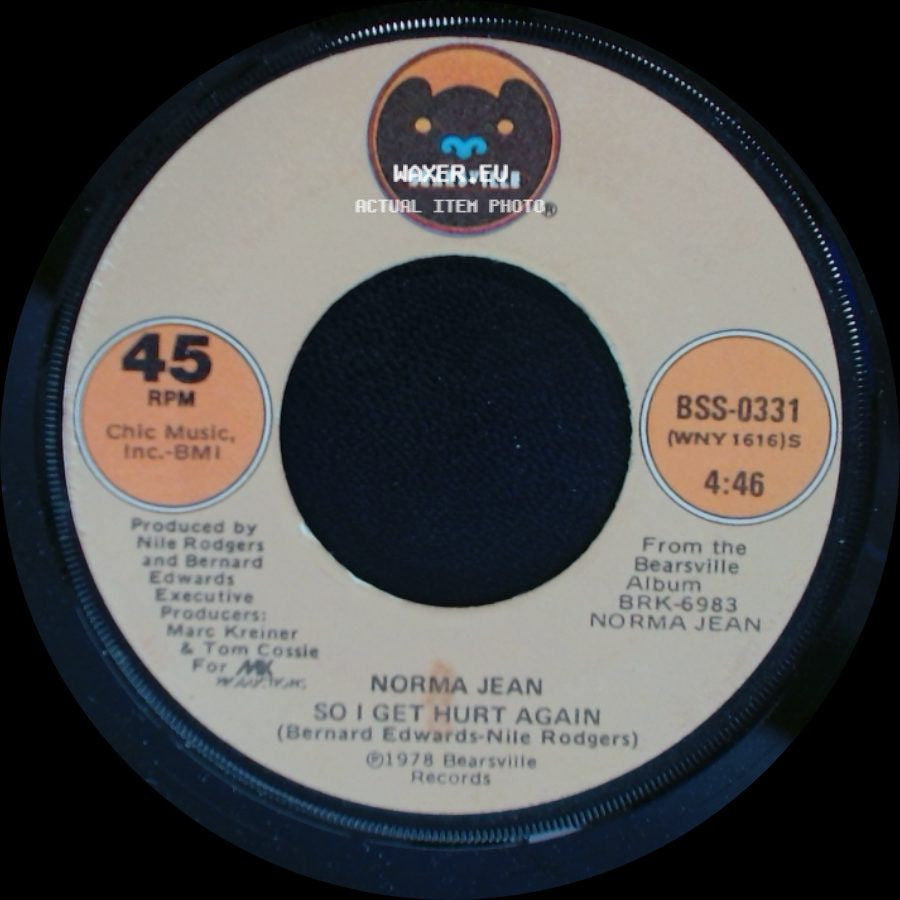 Norma Jean - Having A Party (Edit.) / So I Get Hurt Again side B