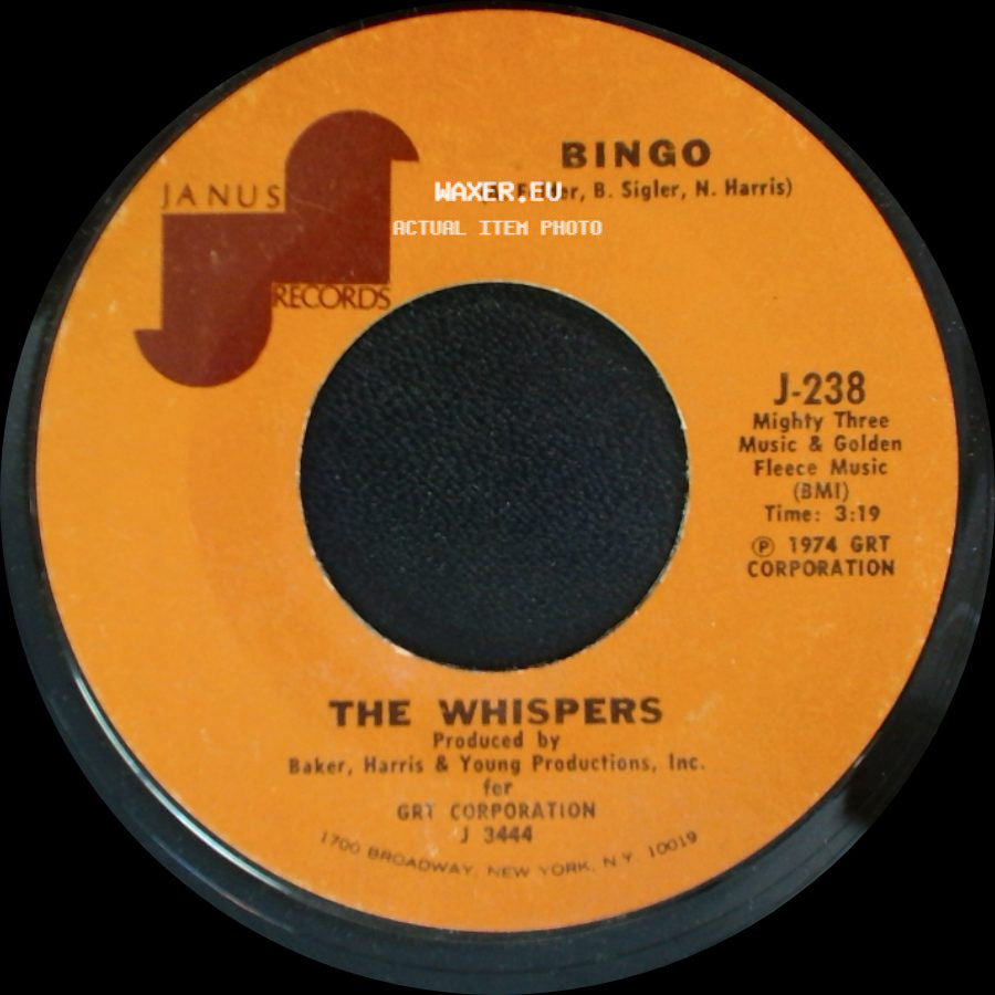The Whispers - Bingo / Once More With Feeling side A