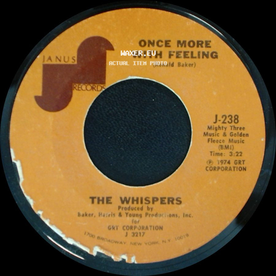 The Whispers - Bingo / Once More With Feeling side B
