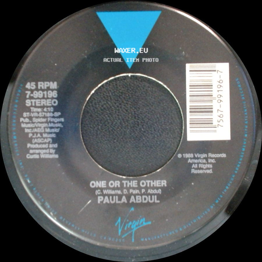 Paula Abdul - One Or The Other / Cold Hearted side A