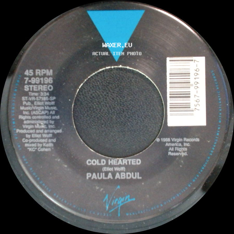 Paula Abdul - One Or The Other / Cold Hearted side B