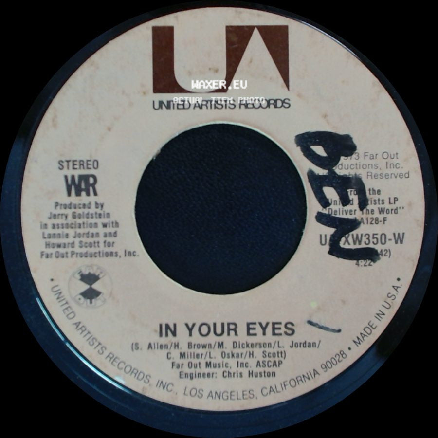 War - Me And Baby Brother / In Your Eyes side B