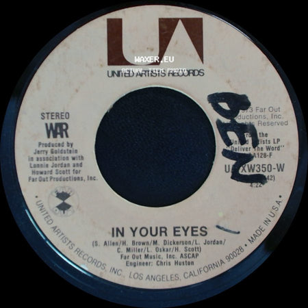 War - Me And Baby Brother / In Your Eyes side B