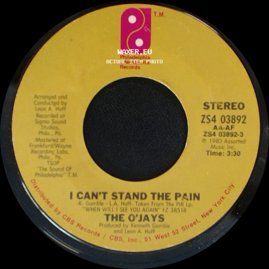 The O'jays - A Letter To My Friends / I Can't Stand The Pain side B