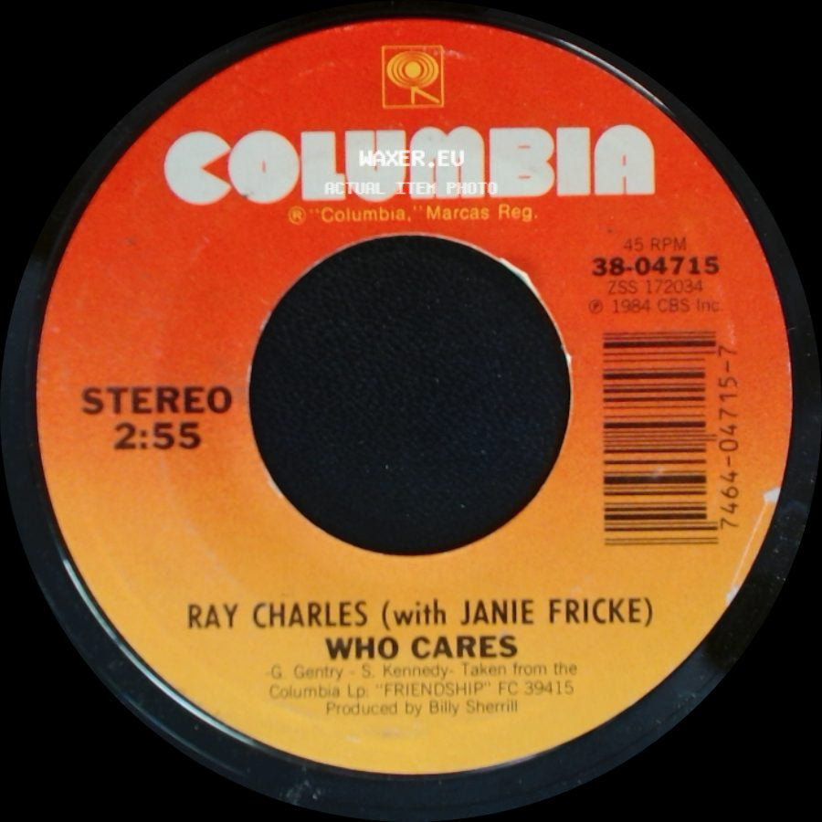 Ray Charles (With Willie Nelson) / Ray Charles (With Janie Fricke) - Seven Spanish Angels / Who Cares side B