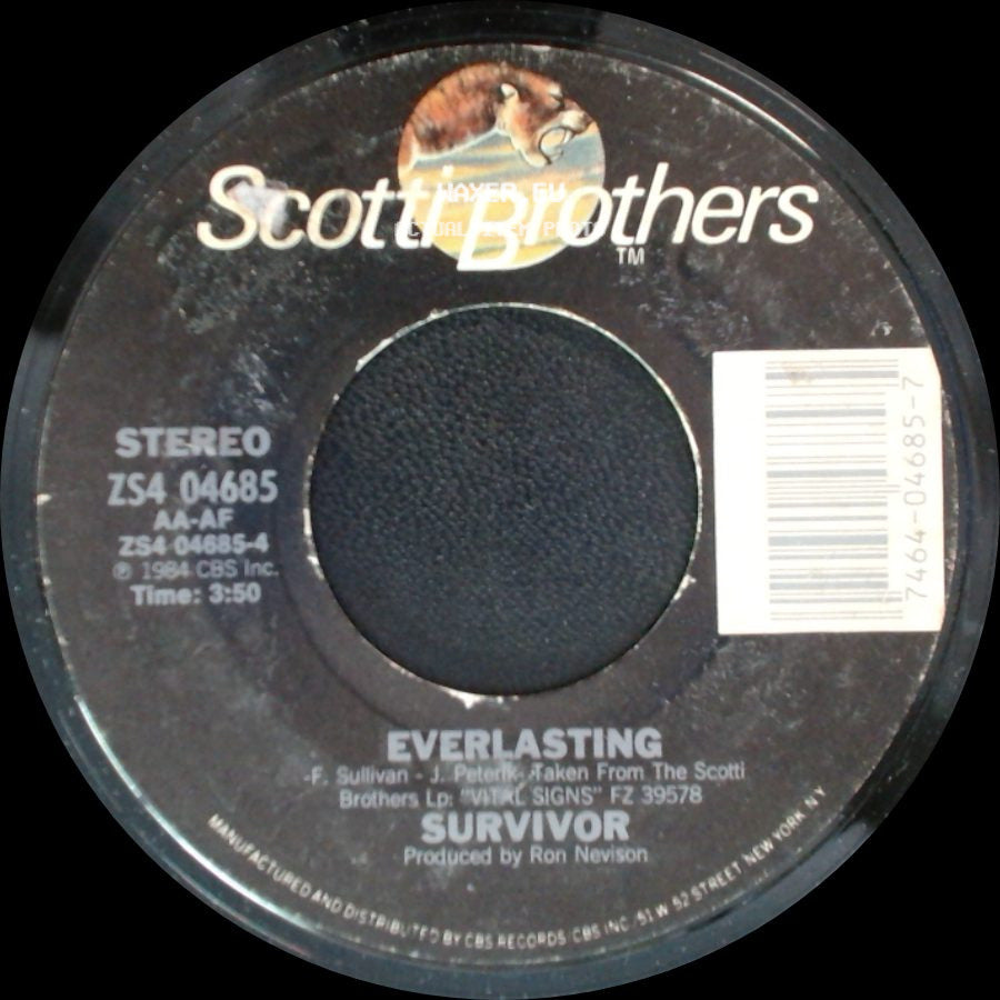 Survivor - High On You / Everlasting side B