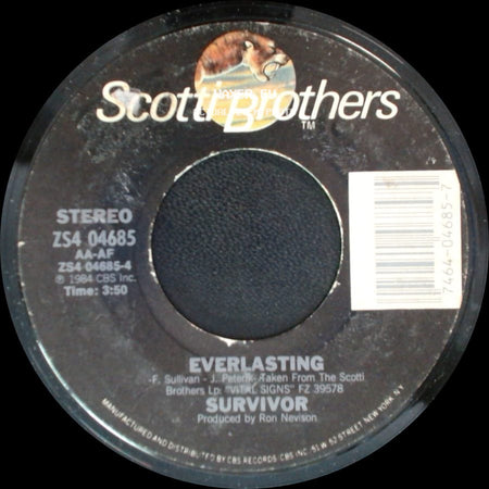 Survivor - High On You / Everlasting side B