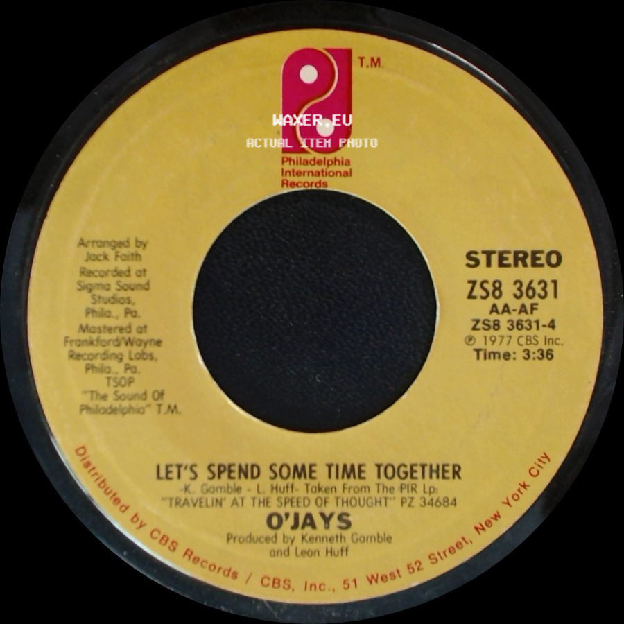 O'jays - Work On Me / Let's Spend Some Time Together side B