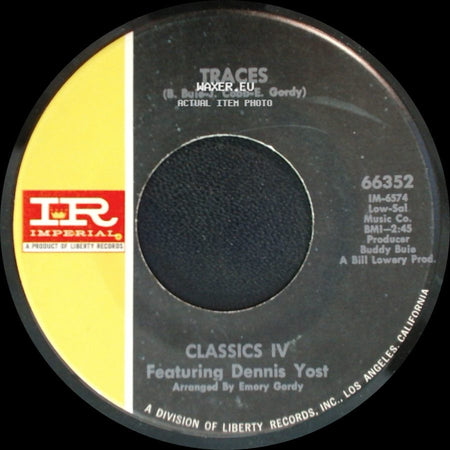 Classics Iv Featuring Dennis Yost - Mary, Mary Row Your Boat / Traces side B