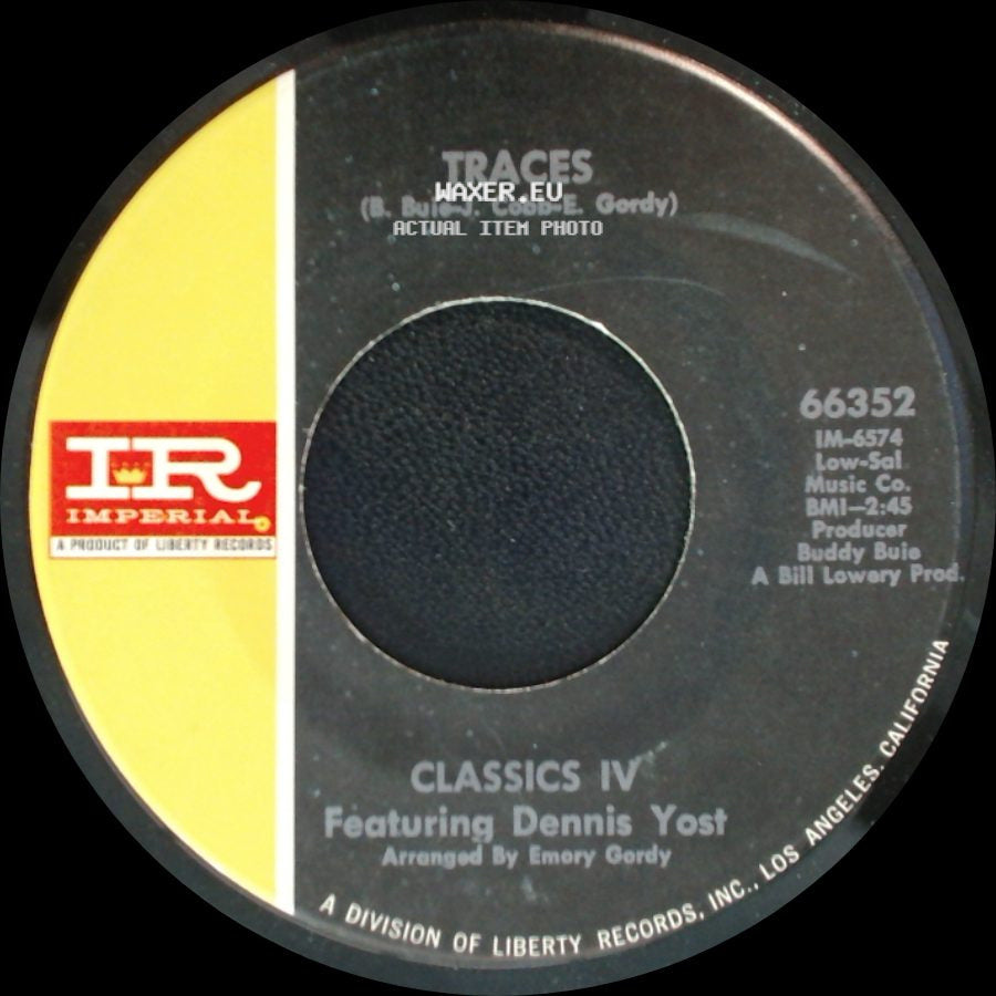 Classics Iv Featuring Dennis Yost - Mary, Mary Row Your Boat / Traces side B