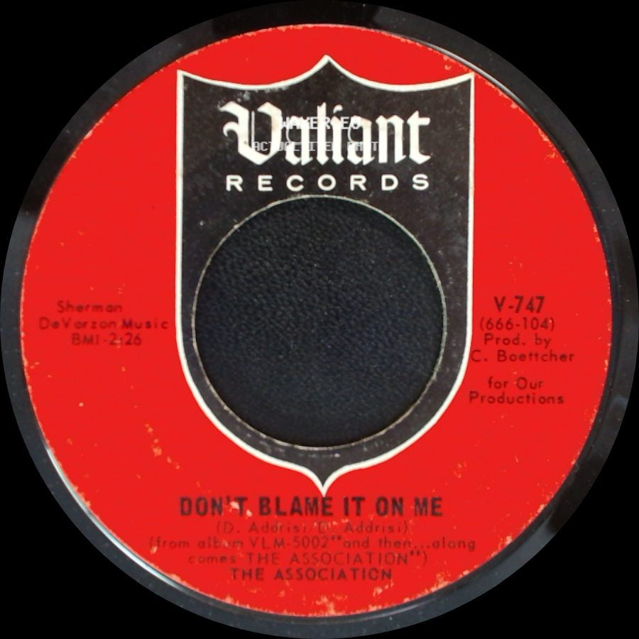 The Association - Don't Blame It On Me / Cherish side A