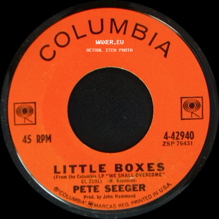 Pete Seeger - Mail Myself To You / Little Boxes side B