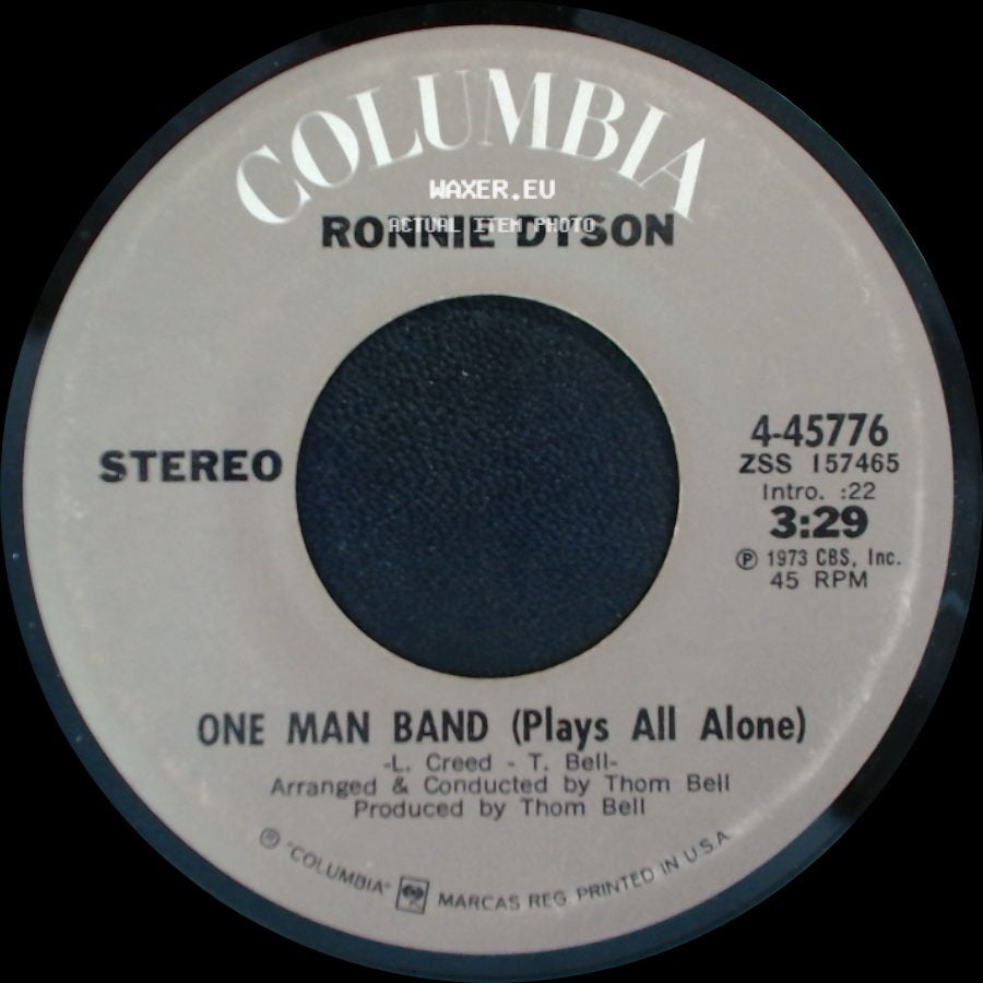 Ronnie Dyson - One Man Band (Plays All Alone) / I Think I'll Tell Her side A
