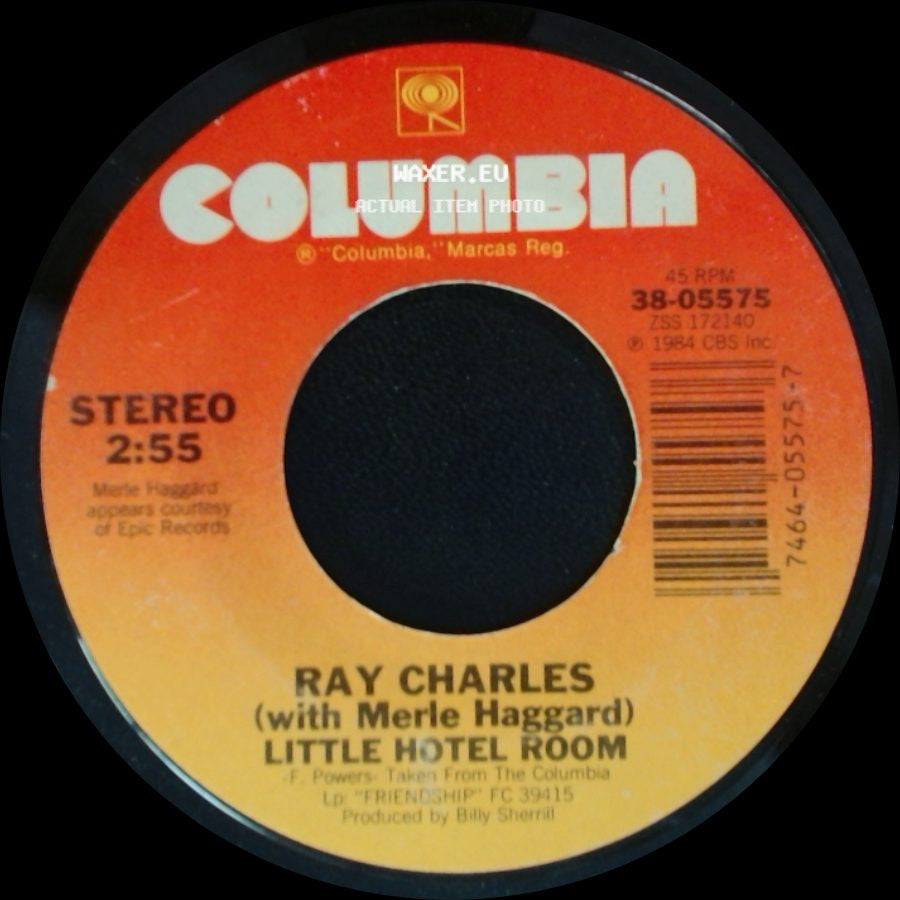 Ray Charles (With Merle Haggard) / Ray Charles (With Hank Williams, Jr.) - Little Hotel Room / Two Old Cats Like Us side A