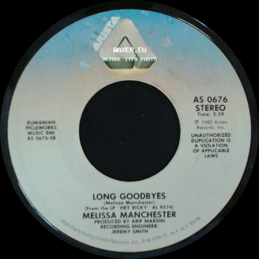Melissa Manchester - Long Goodbyes / You Should Hear How She Talks About You side A