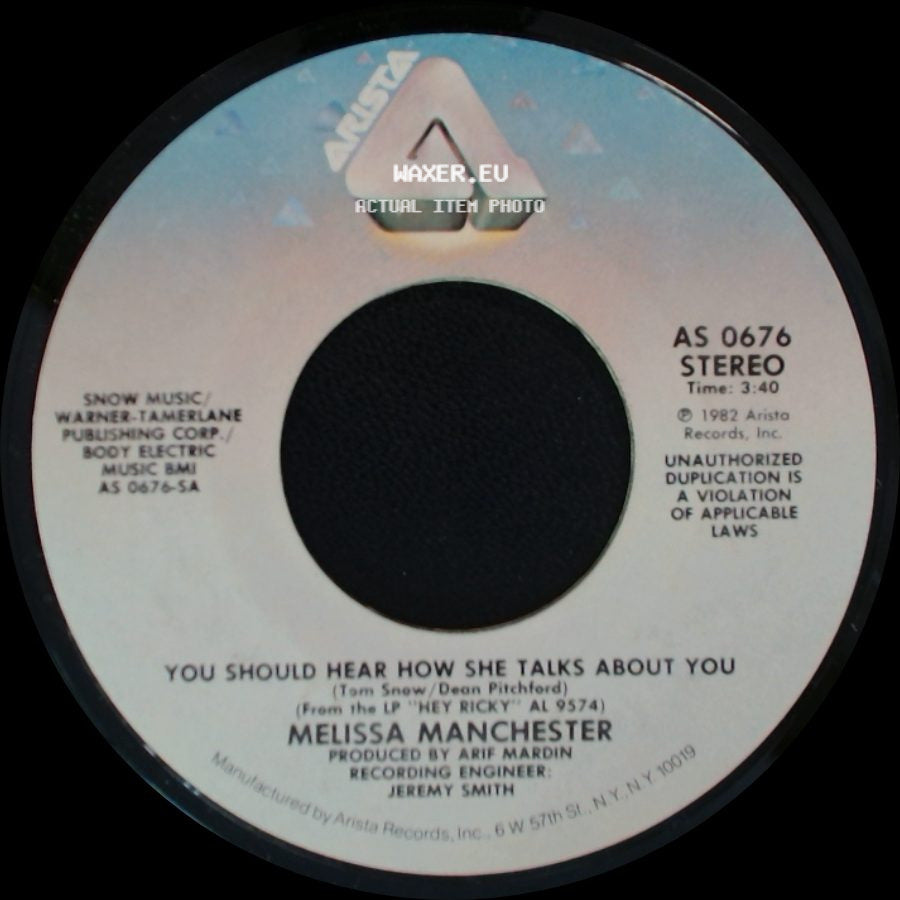 Melissa Manchester - Long Goodbyes / You Should Hear How She Talks About You side B
