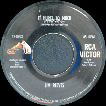 Jim Reeves - It Hurts So Much (To See You Go) / Blue Side Of Lonesome side A