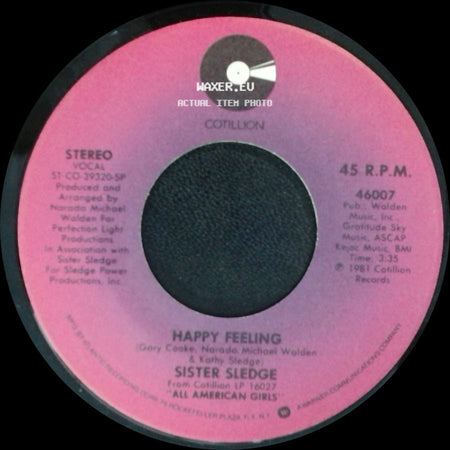 Sister Sledge - Happy Feeling / All American Girls side A