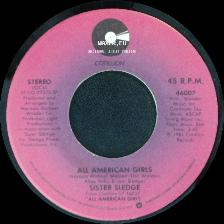 Sister Sledge - Happy Feeling / All American Girls side B