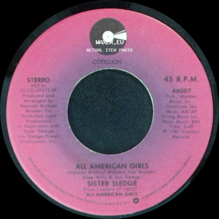 Sister Sledge - Happy Feeling / All American Girls side B