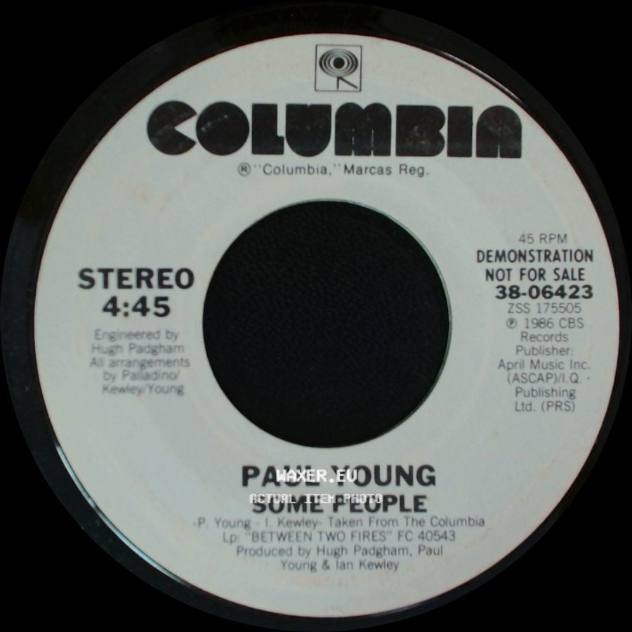 Paul Young - Some People / Some People side B