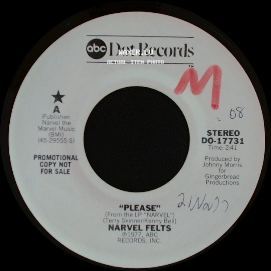 Narvel Felts - Blue Darlin' / Please side B