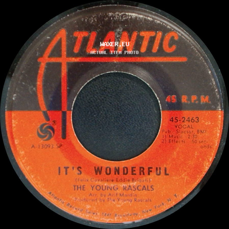 The Young Rascals - Of Course / It's Wonderful side B