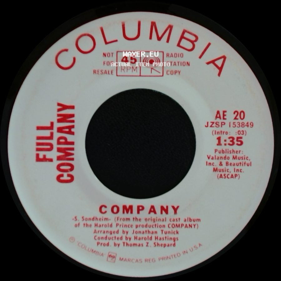 Pamela Myers / Full Company - Another Hundred People / Company side B