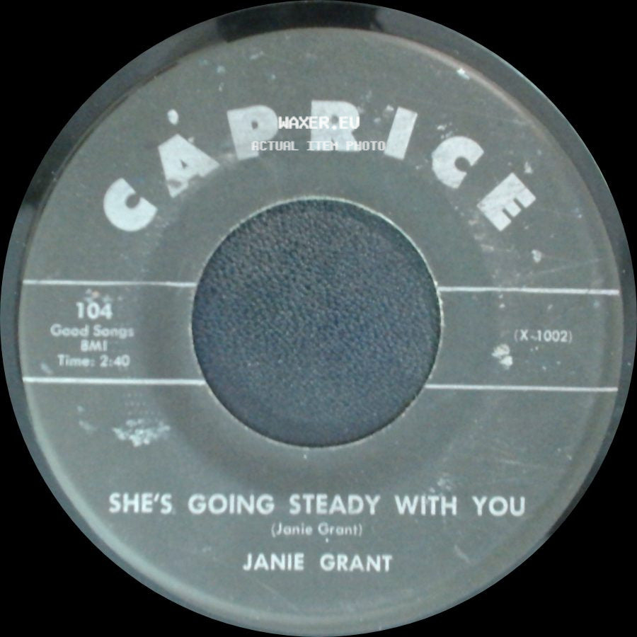 Janie Grant - Triangle / She's Going Steady With You side B