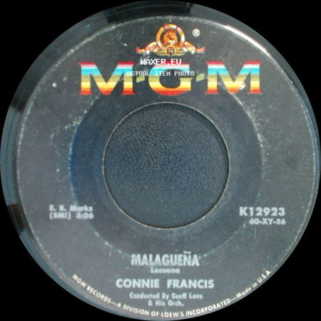 Connie Francis - My Heart Has A Mind Of Its Own / Malagueña side B